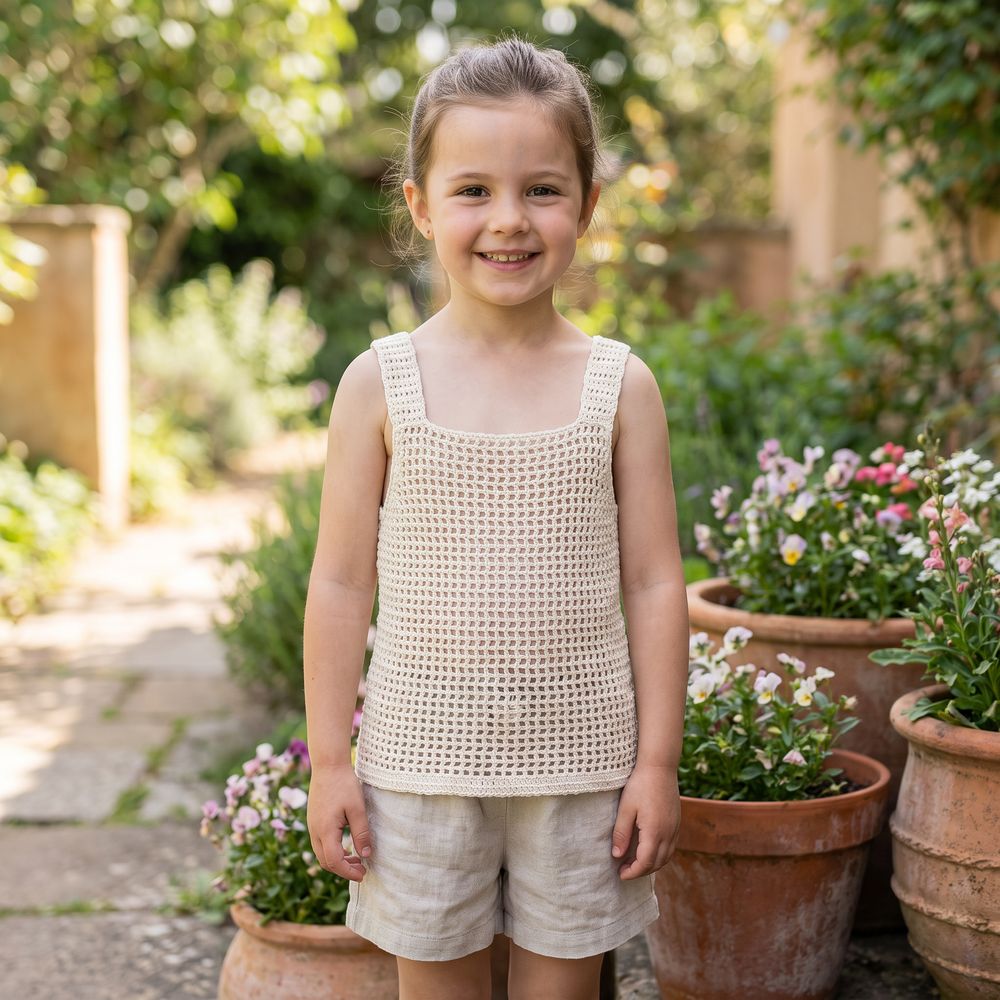 Musculosa Mallita tejida al crochet